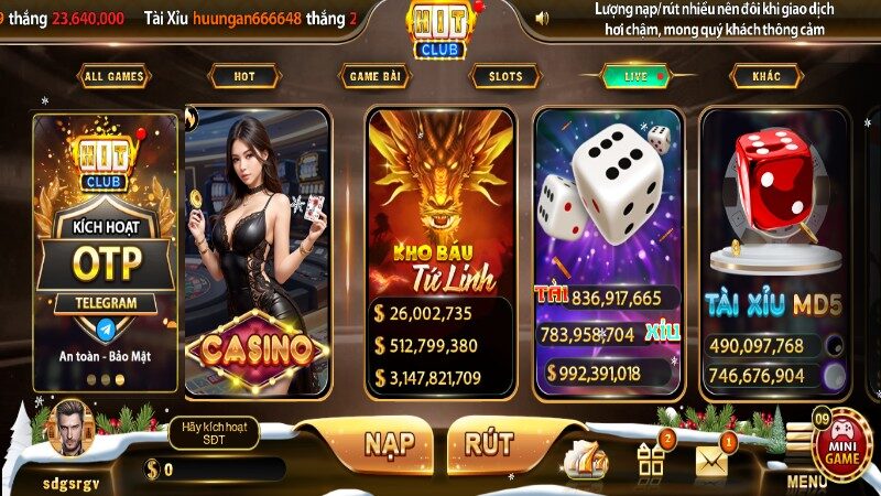 Casino HitClub Chinh Phục Thế Giới Giải Trí Đẳng Cấp